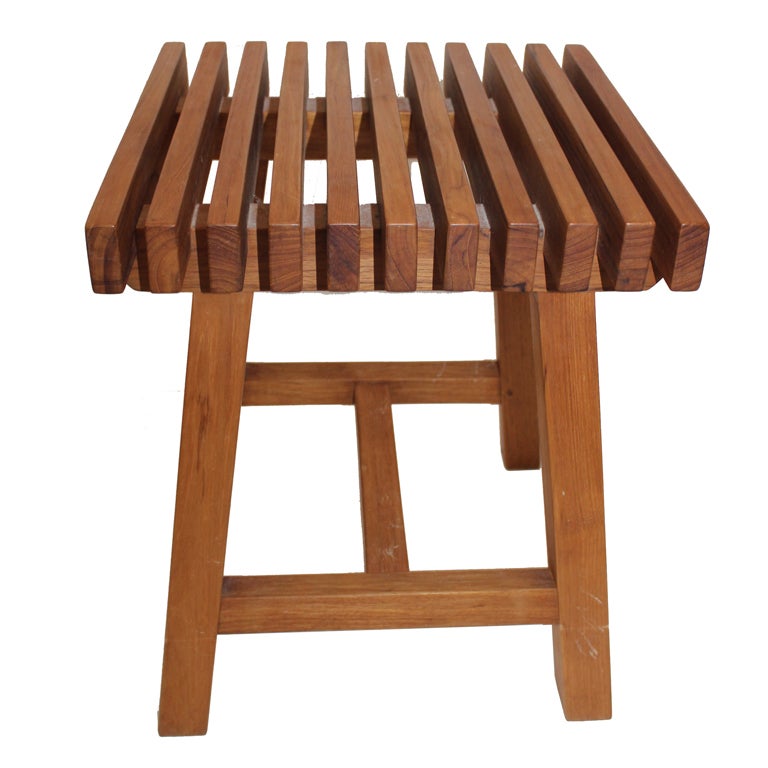 Slat Bench - Walnut For Sale