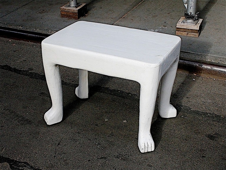 American Square Plaster End-Table by John Dickinson, USA, c. 1970s.