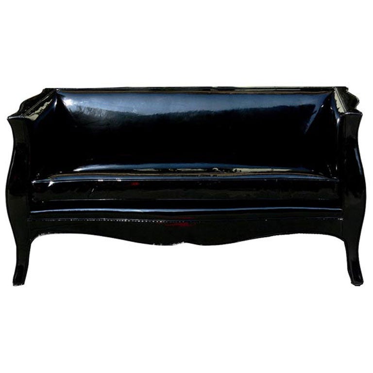 Patent Leather Settee by Richard Himmel