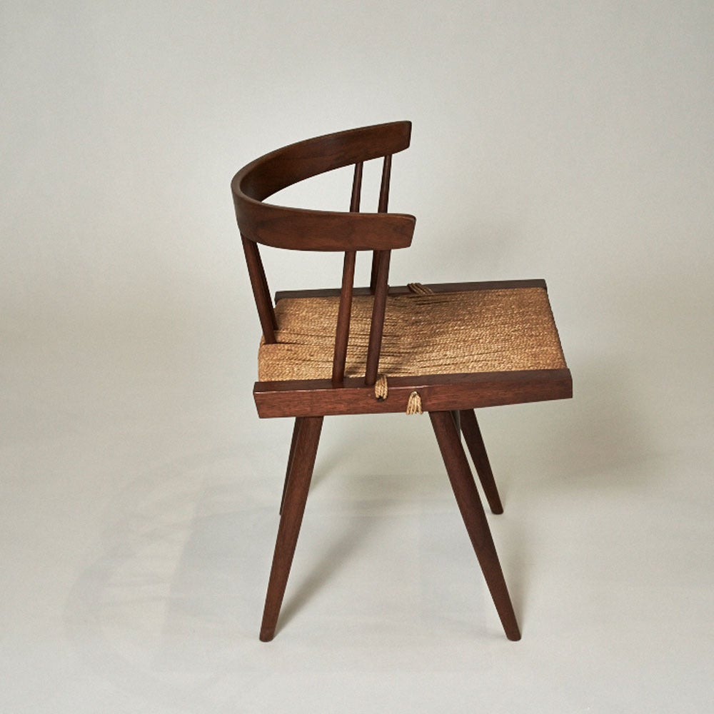 George Nakashima, Black Walnut and Woven Chair, USA, 1957 In Excellent Condition In New York, NY
