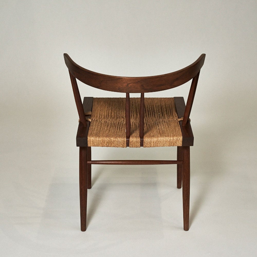Mid-20th Century George Nakashima, Black Walnut and Woven Chair, USA, 1957