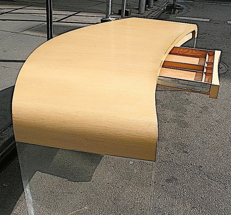 Ash Crescent Desk by Vladimir Kagan, USA, c. 1975