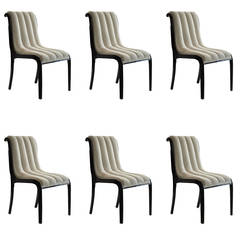 Paul Frankl for Frankl Galleries, Set of Six Lacquer Dining Chairs