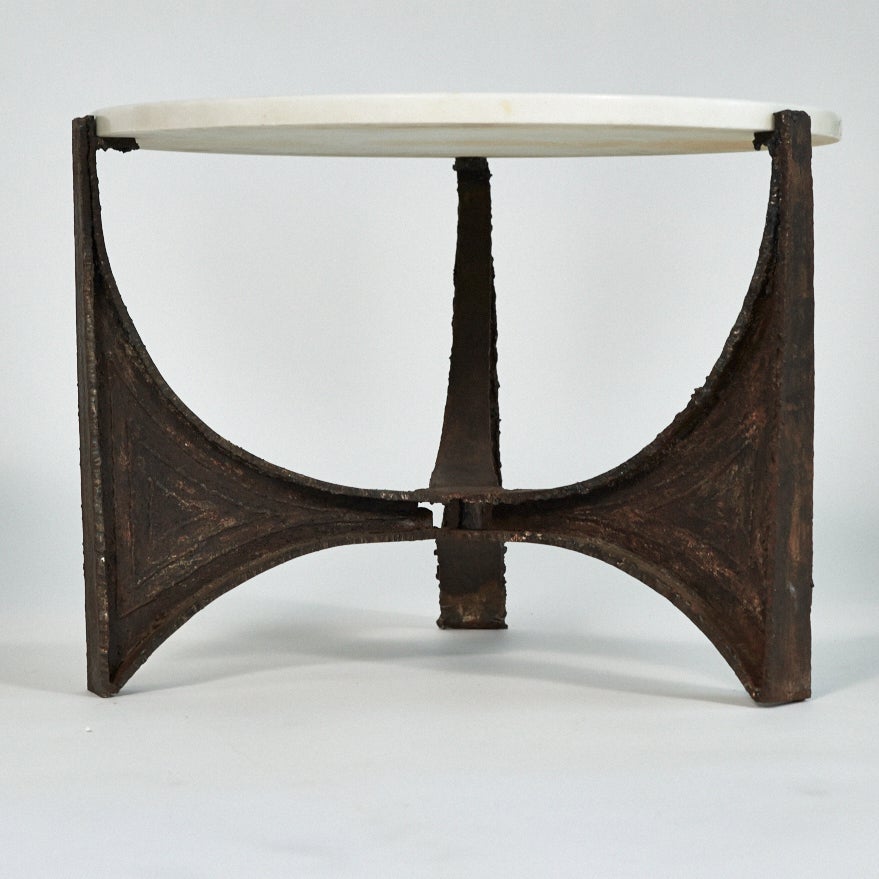 Mid-20th Century Paul Evans, Rare Welded and Forged Steel Cocktail Table, USA, circa 1960s