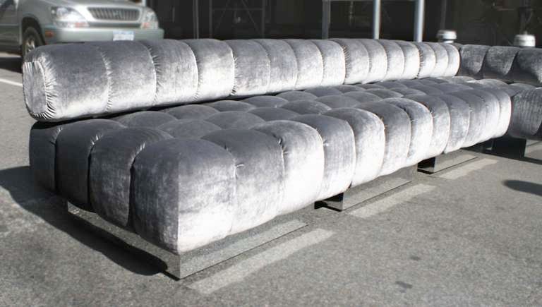 American A Seven-Section Deep Tufted Sofa by Harvey Probber. USA, 1970s.