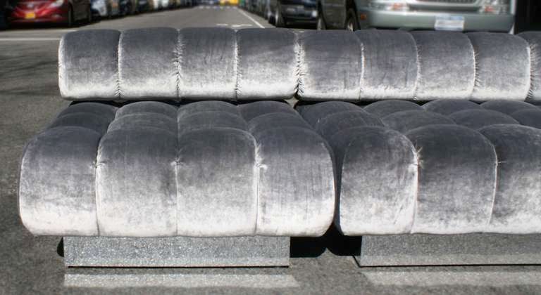 A Seven-Section Deep Tufted Sofa by Harvey Probber. USA, 1970s. In Excellent Condition In New York, NY