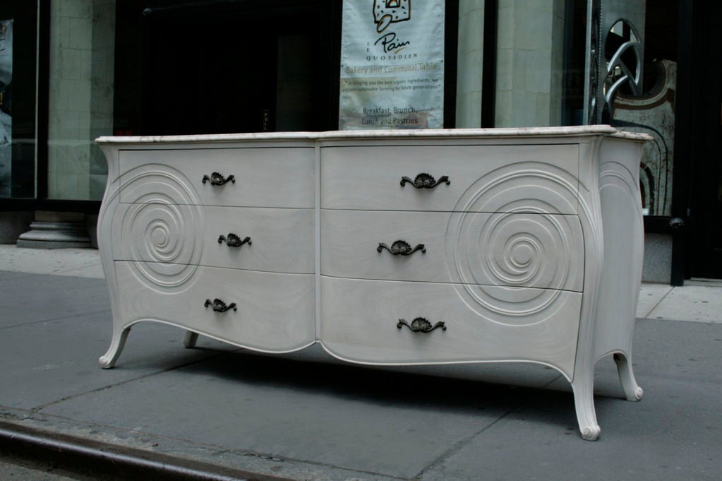 American 1940s Marble-Top Dresser by Grosfeld House