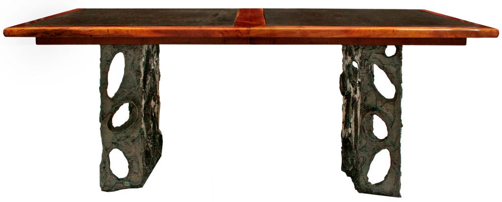A Unique Custom Collaborative Dining Table by Paul Evans and Phillip Lloyd Powell