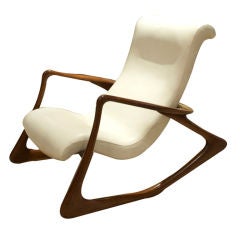 Rare Signed Two-Position Rocking Chair by Vladimir Kagan