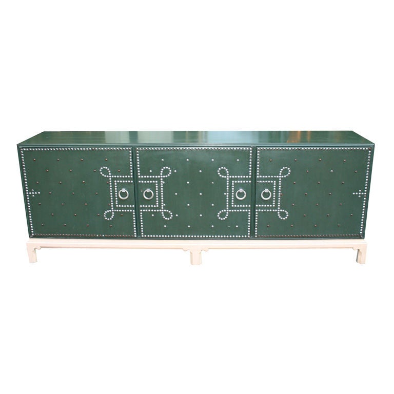 Green Lacquered Console by Tommi Parzinger