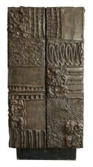Sculpted Bronze Cabinet by Paul Evans