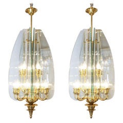 Pietro Chiesa for Fontana Arte, A Pair of Chandeliers , c.1930
s