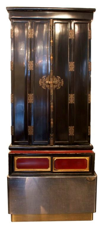1920's Japanese Shrine Mounted by Karl Springer Ltd., circa 198 In Excellent Condition In New York, NY