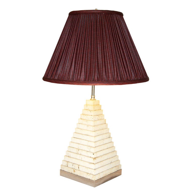 Karl Springer Pyramid Lamp