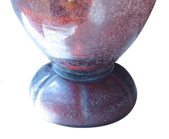 Hand-blown Glass Amber Urn Lamp by Karl Springer In Excellent Condition In New York, NY