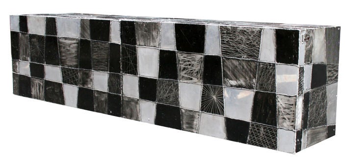 Late 20th Century A Wall-Hung Argente Console by Paul Evans