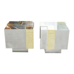 A Pair of Cityscape Cubes by Paul Evans