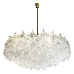 A Pair of Rare Crystal Bulb Chandeliers