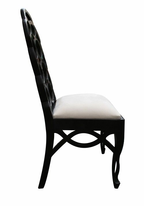 American A Pair of Lacquered Loop Back Chairs by Frances Elkins