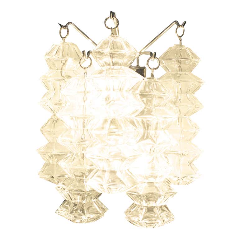 A Single Pagoda Glass Sconce By Kalmar For Sale At 1stdibs