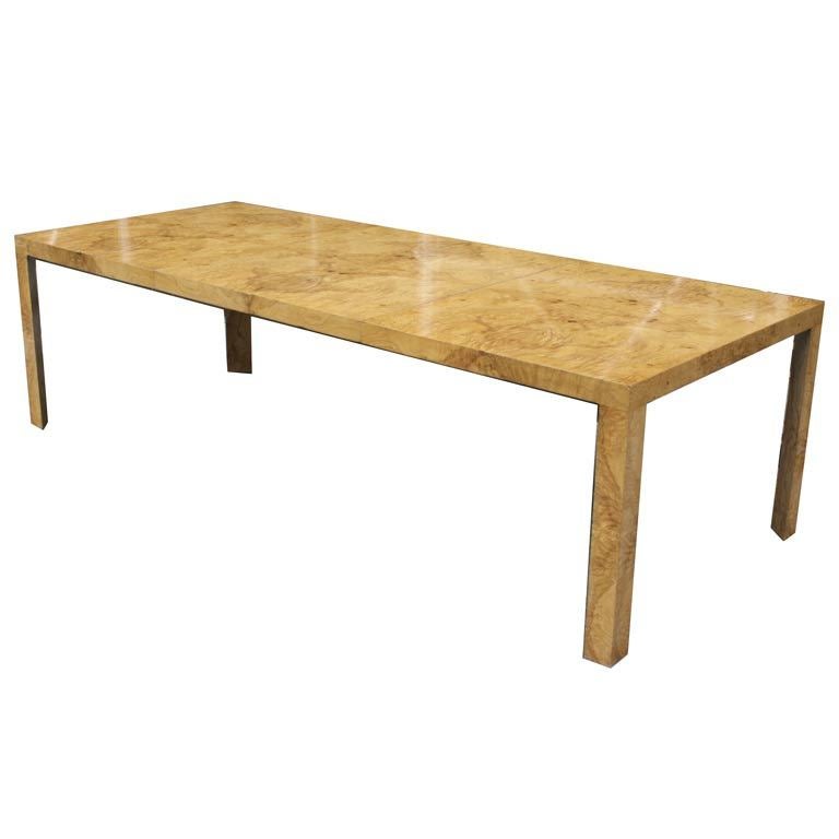 A Burl Veneer Parsons Table by Edward Wormley for Dunbar