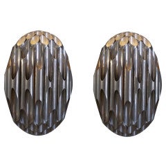 Pair of Maison Charles Honeycomb Sconces, France, circa 1968