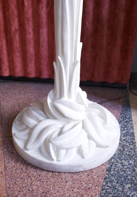 Mid-20th Century A Pair of Serge Roche Plaster Torcheres, France