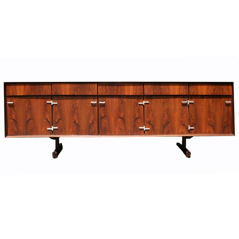 A 7 Ft Rosewood Console By Jorge Zalszupin At 1stdibs
