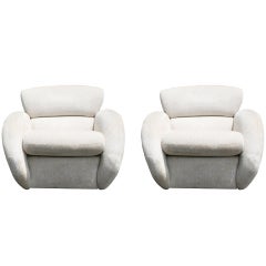 A Pair of Swivel Arm Chairs by Directional, USA, ca. 1980s.