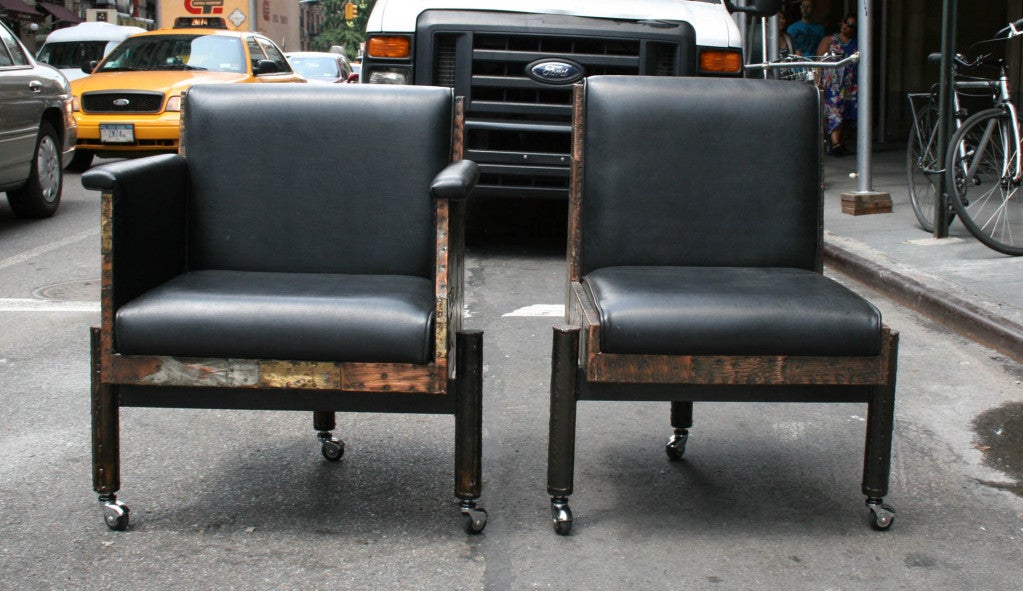 Paul Evans Twelve Copper, Bronze, Steel Patchwork Dining Chairs
