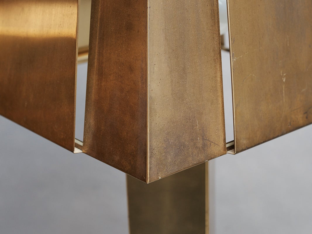 Late 20th Century Curtis Jere, Brass Table Lamp, USA, 1970s