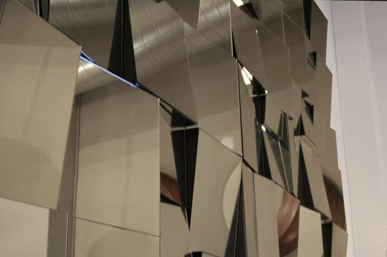 American Monumental Mirrored Wall Sculpture by Neal Small USA c. 2000
