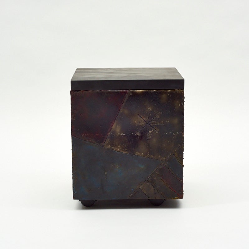Paul Evans, Pair of Welded Steel Custom Cubes, USA, 1969 In Excellent Condition In New York, NY