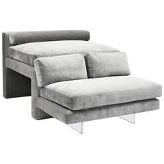Vladimir Kagan, Double Wide High Low Sofa, USA, 1970s