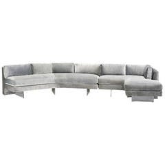 Vladimir Kagan, Two-Piece Omnibus Sectional Sofa, USA, 1970s