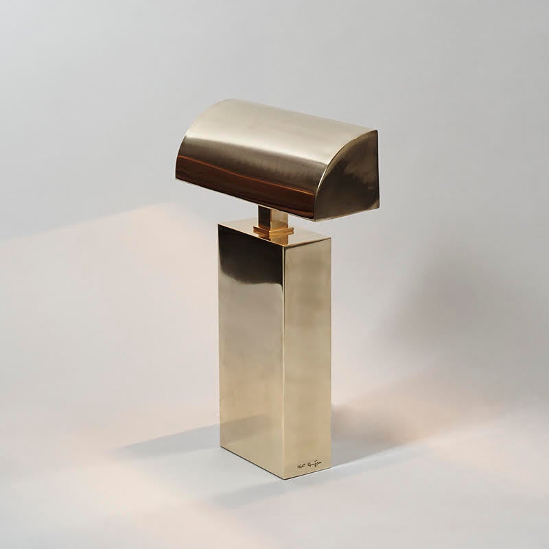 Karl Springer, Brass Sculpture Desk Lamp, USA, circa 1970s In Excellent Condition In New York, NY