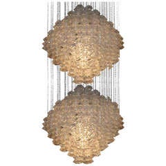 Double "Pagode" Pendant Chandelier by Kalmar, Vienna, c. 1960