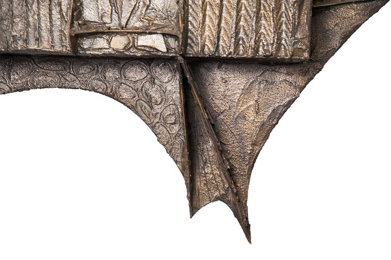 American Paul Evans Freeform Sculpted Bronze Wall-Mounted Console, Usa, circa 1970s