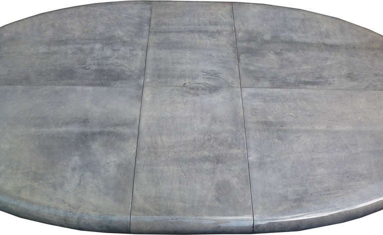 Grey Goatskin Dining Table by Aldo Tura, Italy, Circa 1970s In Excellent Condition In New York, NY