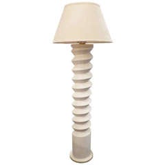 Single Plaster Floor Lamp by Michael Taylor, USA, circa 1960s 9