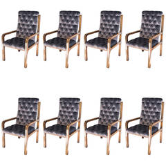 Mastercraft, Set of Eight Dining Chairs, USA, circa 1970s