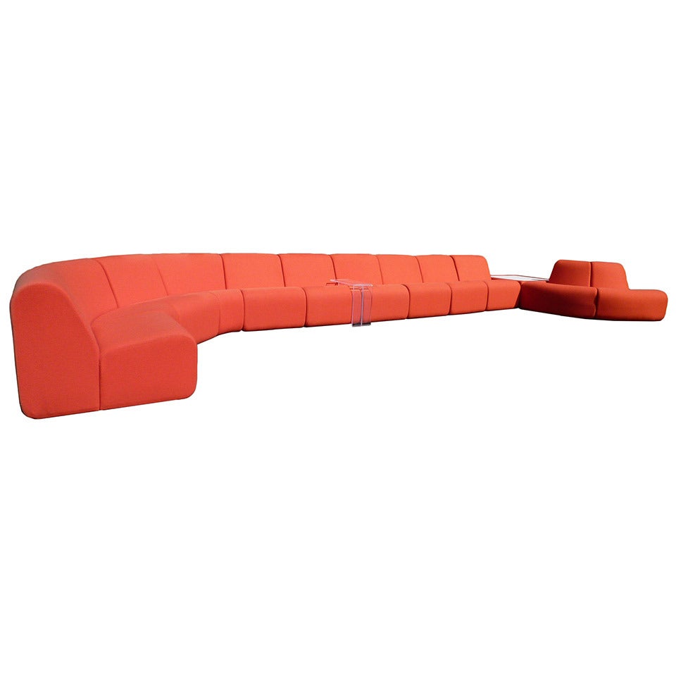 12 Section Vectra Contract Tappo Sofa by John Mascheroni, Italy 1979