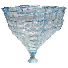 Stepped Blue Vessel by Shari Mendelson, USA, 2011