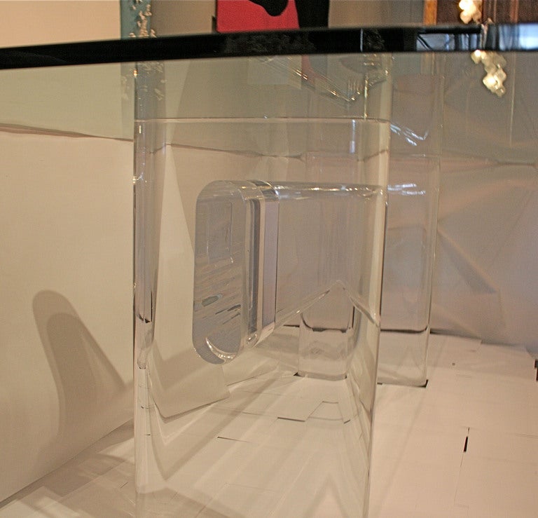 American Lucite Dining Table by Karl Springer, USA, c. 1980s