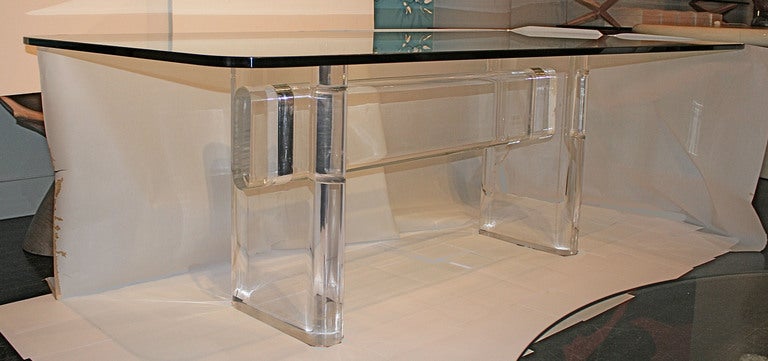 Lucite Dining Table by Karl Springer, USA, c. 1980s