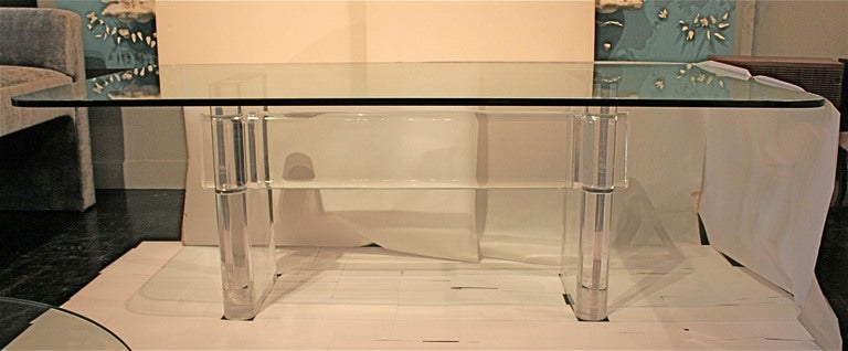 20th Century Lucite Dining Table by Karl Springer, USA, c. 1980s