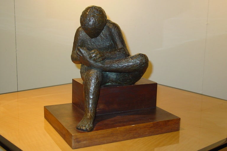 A Modern Bronze Figure "Boy with Thorn" after the Antique ca. 1960