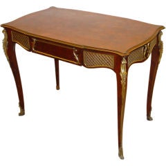 A Louis XV Style Ormolu Mounted Mahogany Bureau Plat