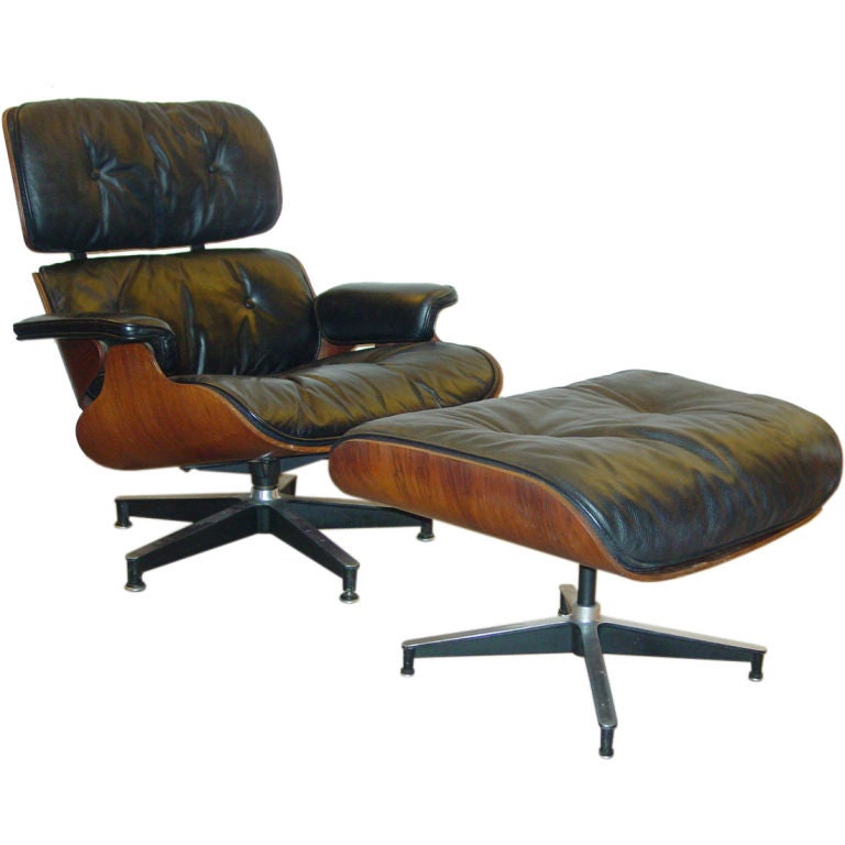 Eames Rosewood 670 Lounge Chair & 671 Ottoman