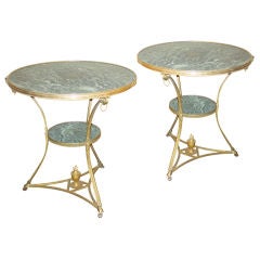 A Pair of Louis XVI Style Ormolu Gueridon, Late 19th Century